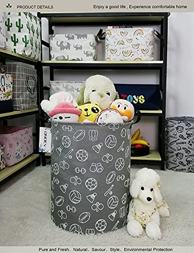 Round collapsible Large Sports Ball Laundry Hamper - Image 7