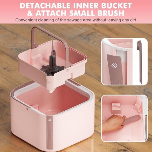 Upgraded Spin Mop and Bucket System Set, Self Separate Clean and Dirty Water - Image 5