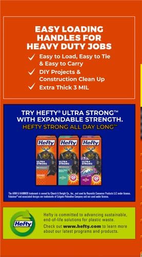 Hefty Heavy Duty Trash Bags, Large | 42 Gallon | - Image 12