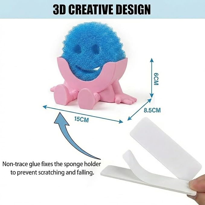Creative Drainage Sponge Holder: Traceless Glue, 3D Printed Funny Kitchen Sink - Image 3