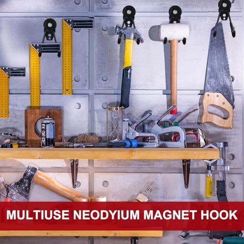 Landhoow 26 Pcs Large Magnetic Hooks Heavy Duty Garage Magnet Hooks Strong - Image 4