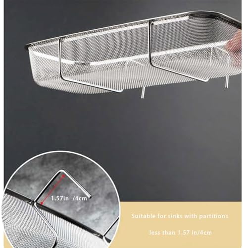 Stainless Steel Side Sink Drain Strainer Basket, Corner Hanging Sink Strainer - Image 5