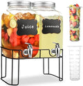 2 Gallon Glass Drink Dispensers by Unknown