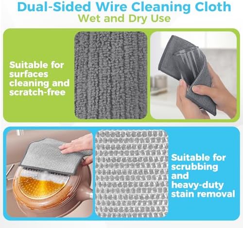 AIDEA Non Scratch Wire Dishcloth 24PK, Dish Cloths - Image 3