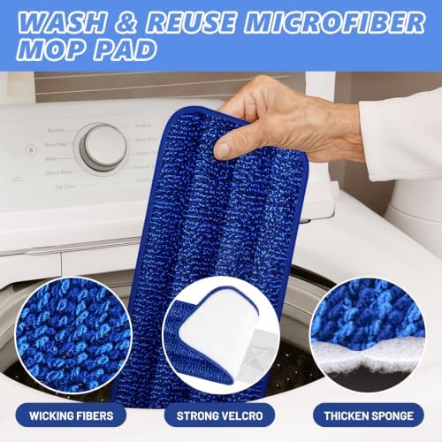 HOMTOYOU Microfiber Flat Mop - Image 3