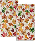 Autumn Burnt Orange Fall Leaf Kitchen Tea Dish Towels 2 Pack Fall Colorful by Granbey
