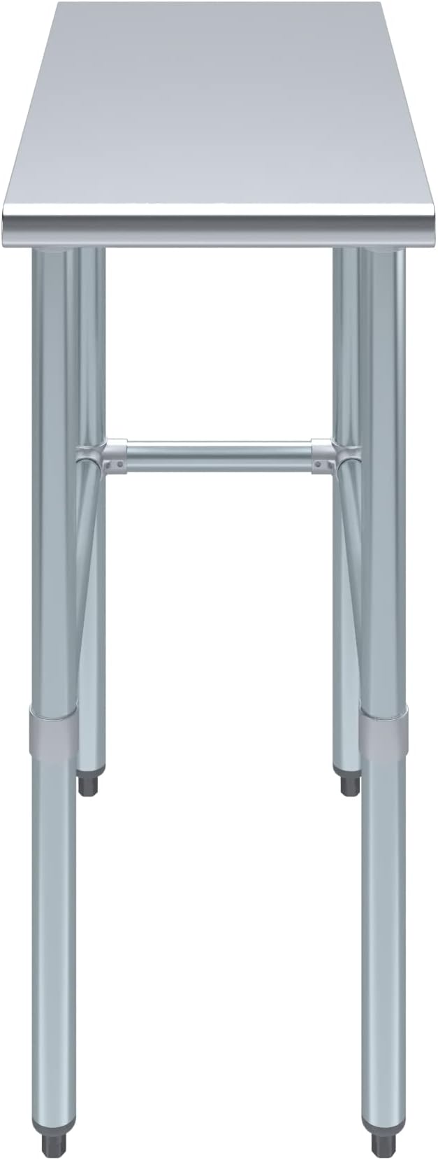 AmGood Stainless Steel Work Table Open Base | NSF Kitchen Island Food Prep | Laundry Garage Utility Bench (15" Long X 30" Deep)
