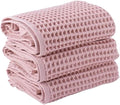 PÜSKÜL Natural 100% Turkish Cotton Waffle Hand and Kitchen Towels Set of 3 by P%C3%BCsk%C3%BClTextile