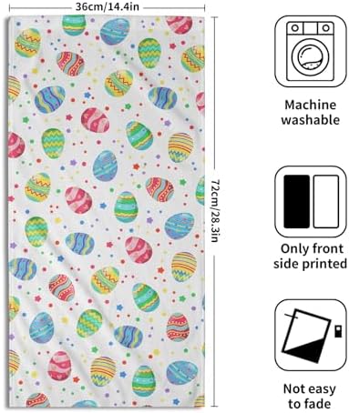 Easter Colorful Egg Towel 2 Pack 14"x28" Happy Holiday Decorative Kitchen - Image 7