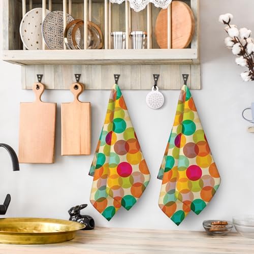 Mid Century Modern Retro Kitchen Towels Decorative Set of 2 16"x24" - Image 3