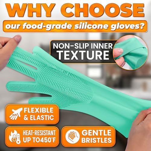Cat and Dog Washing Gloves, 1 Pair, 11.6 in - Image 3
