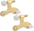 HOMOTEK 2 Pack Hinge Pin Bright Brass Door Stopper, Adjustable Deluxe Heavy by HOMOTEK