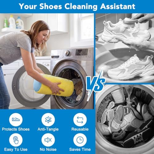 Dntorx 2 PCS Shoe Washing Machine Bag Shoe Laundry Bags, Fits Sneaker Tennis - Image 4