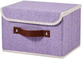 Storage Bins Box with Lids Decorative Cotton Linen Fabric Baskets by Unknown