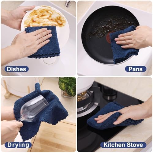 Homaxy Super Soft 16 Pack Coral Velvet Dish Cloths - Image 5