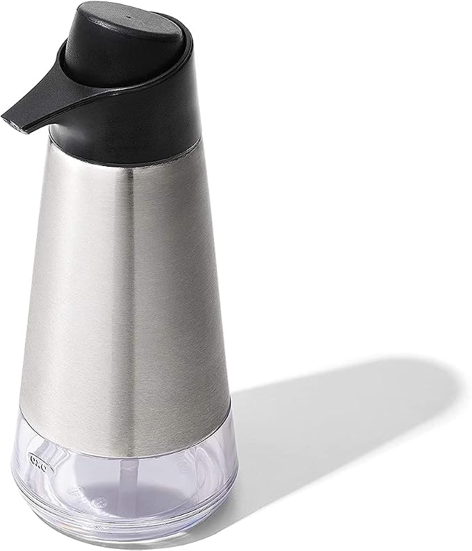 OXO Good Grips Stainless Steel Easy Press Soap Dispenser | 15 oz Capacity - Image 8