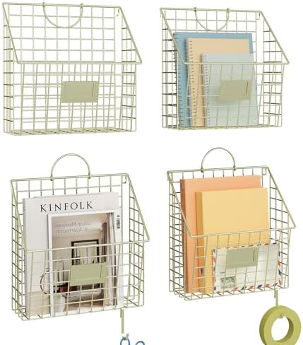 4 Packs Hanging Wall File Organizer by Yuzehuaza