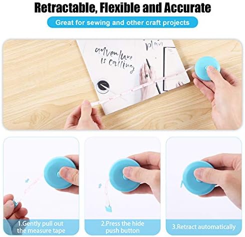 Tape Measures Retractable, Fabric Measuring Tape, 60 Inch Small Sewing Tape - Image 4