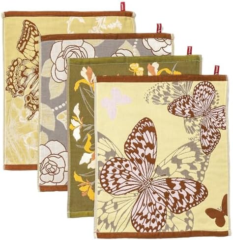 Set of 4 Cotton Floral Kitchen Towels by STASOPTK