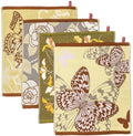 Set of 4 Cotton Floral Kitchen Towels by STASOPTK
