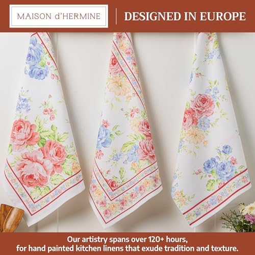 Maison d' Hermine Kitchen Towels Set of 3 Reusable 100% Cotton 27.50" x 20" - Image 2
