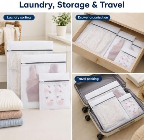 Lingerie Bags for Washing Delicates, Mesh Laundry Bags for Delicates - Image 7