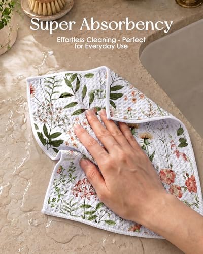 Miss Adola Reversible 3 Pack Microfiber Dish Cloths, Floral Whispers - Image 3