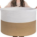 INDRESSME XXXLarge Woven Rope Blanket Basket Living Room by INDRESSME