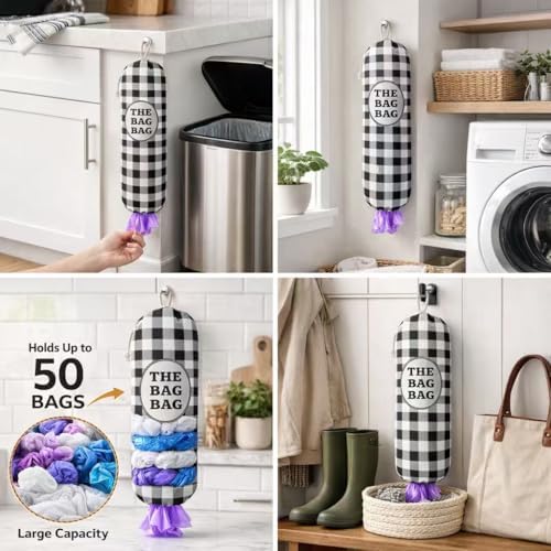THE BAG BAG Plastic Bag Holder, Hanging Trash Bag Storage Organizer - Image 2