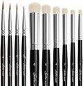 Golden Maple Drybrush Miniature Paint Brushes -10pcs Micro Detail Paint Brush by goldenmaple