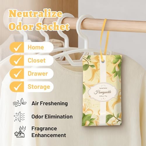 STRN Scented Sachets for Drawer and Closet, Honeysuckle Scent 14-Pack - Image 4