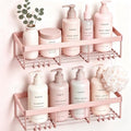 Moforoco Shower Caddy Shelf Organizer Rack, Self Adhesive Black Bathroom by MOFOROCO