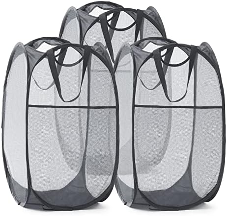 TECHMILLY Collapsible Mesh Pop Up Laundry Hamper by TECHMILLY