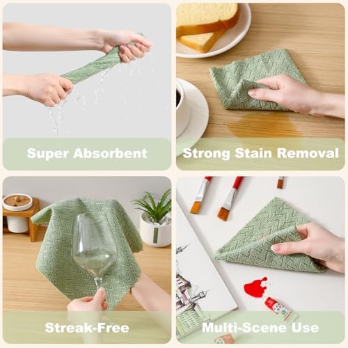 80 Pack Microfiber Cleaning Cloth Roll Reusable Paper Towels 12"x12" Tear Away - Image 4