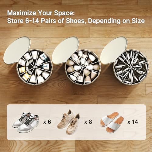 Round Shoe Organizer, Fan Dividers - Image 2
