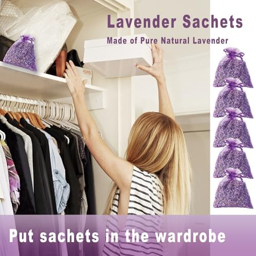 36 Pack French Dried Lavender Sachet Bags, 100% Natural Lavender Bags - Image 4