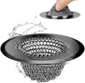 Upgraded Sink Drain Strainer, Patented Reversible Chain Mail Mesh by Wokdada