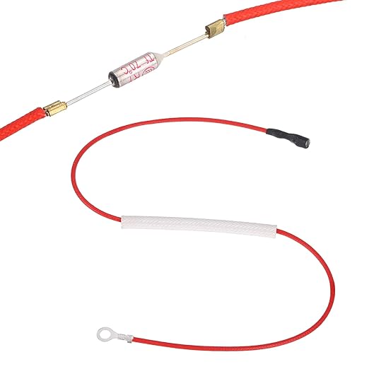 MECCANIXITY Universal Rice Cooker Temperature Fuse, 70°C 10A 250V Metal Thermal Fuse with Terminal and Ring Terminal Fiberglass Sleeving for Electric Pressure Cooker Repair Part
