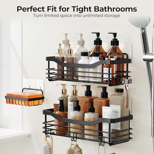 Orimade Shower Caddy Basket Soap Dish Holder Shelf - Image 3