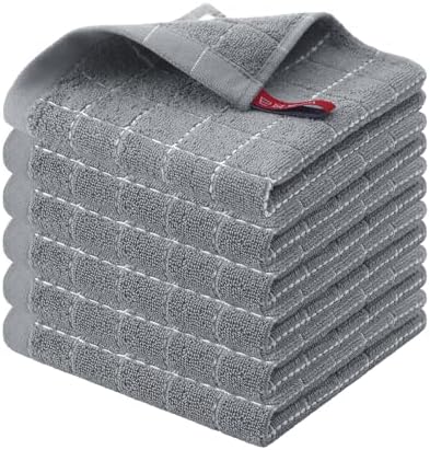 Homaxy 100% Cotton Terry Kitchen Dish Cloths, 6 Pack by Homaxy