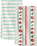 Miss Adola 2 Pack 150GSM Flour Sack Kitchen Towels, Stripe Fruit by MissAdola