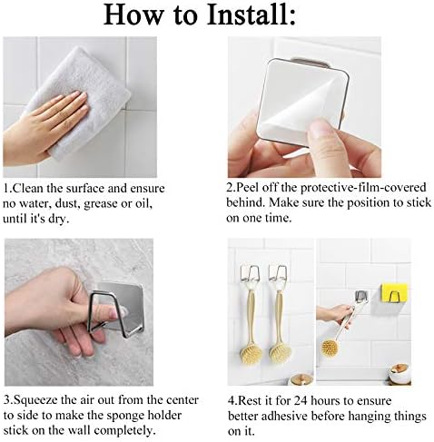 Adhesive Sponge Holder Sink Caddy - Image 6