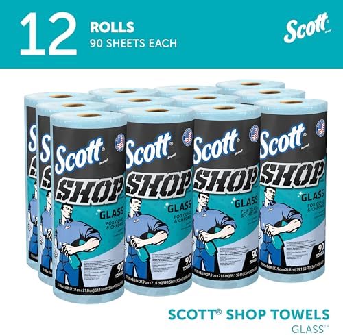 Scott Shop Towels Glass, 90 Towels/Roll, 12 Rolls/Case - Image 2