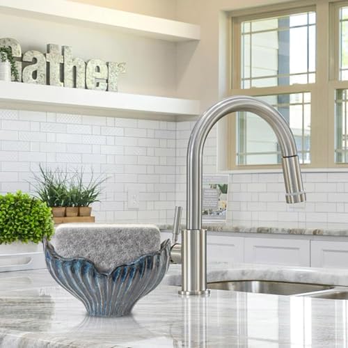Uiddo Sponge Holder for Kitchen Sink, Ceramic Sponge Holder - Image 5