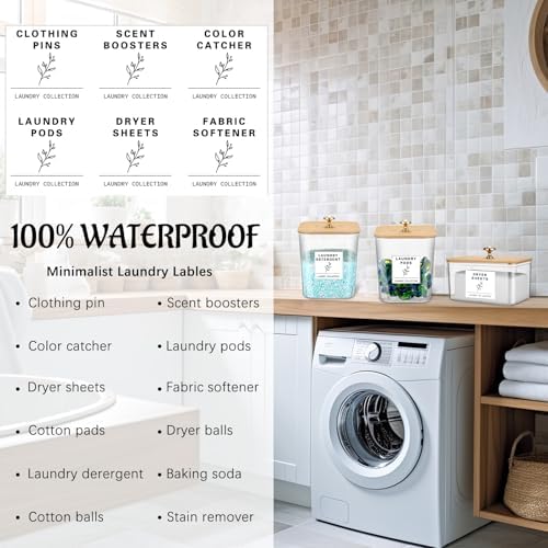 Reallnaive 5 Pcs Laundry Pods Container and Dryer Sheet Holder, 3L Laundry Room - Image 6