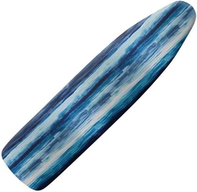 Blue White Gradient Ironing Board Cover Watercolor Striped 15x54 Inch Standard by Daulesho