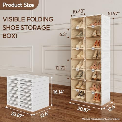 ANTBOX Shoe Organizer Storage Box, Portable Folding Shoe Rack - Image 5