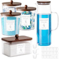 Acrylic Laundry Pod Containers and Dryer Sheet Holder & Glass Laundry Detergent by KitHero