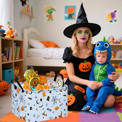 MAIZMZ Halloween Storage Basket Pumpkin Ghost Gift Basket - Image 2