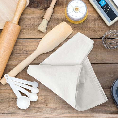 ROYALE LINENS Flour Sack Towels – 12 Pack 28x28 Inch White Kitchen Dish Towels - Image 5